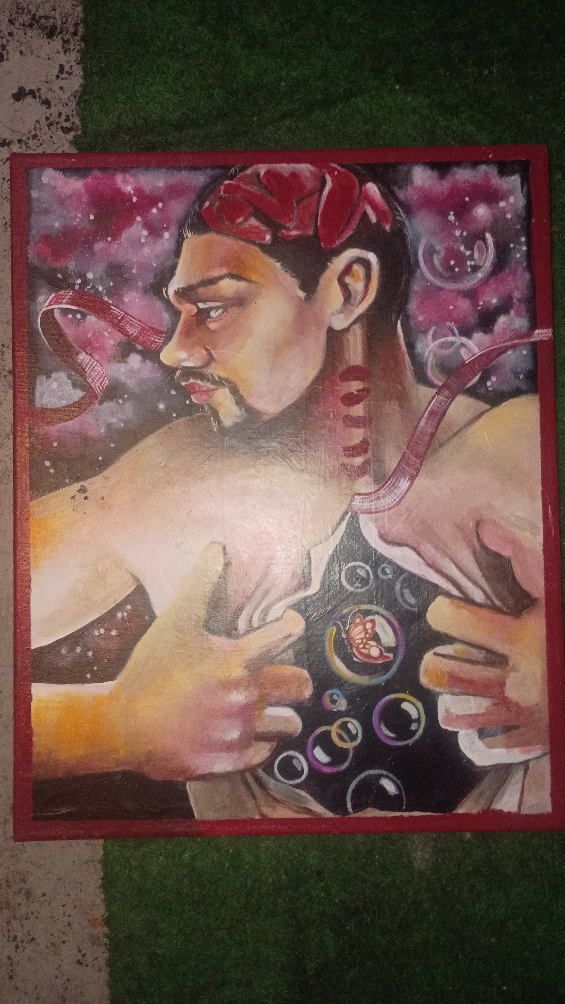 The Unveiling — Original Acrylic Painting by Roberto Cisneros