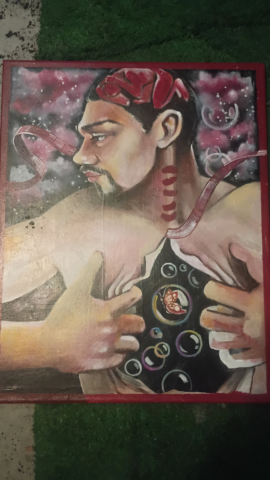 The Unveiling — Original Acrylic Painting by Roberto Cisneros