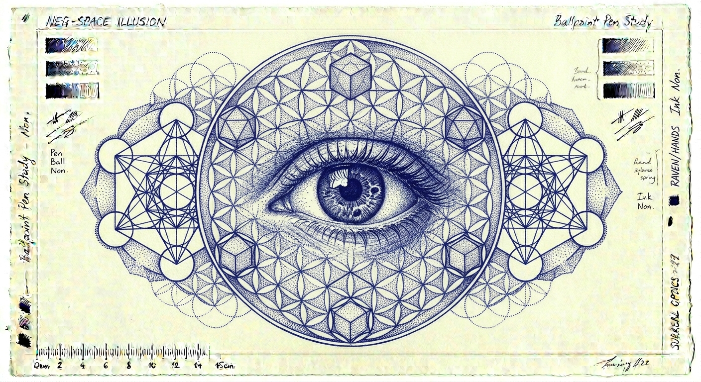 All-Seeing Geometry – Tattoo Flash Design